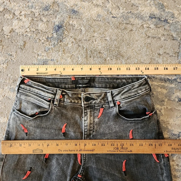 Scotch & Soda Pepper Embroidered Slim Boyfriend Grey jeans.  Size 26. - Picture 14 of 16